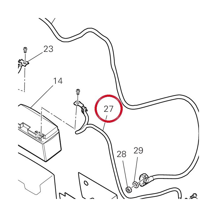 Câble negatif 51311011C — réf. 51311011C | Ducati Store