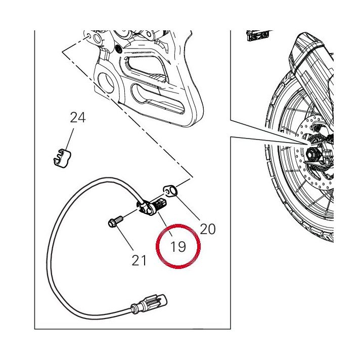 Capteur vitesse 55219421B — réf. 55219421B | Ducati Store