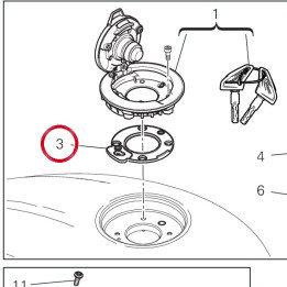 Joint, bouchon réservoir — réf. 86640111A | Ducati Store