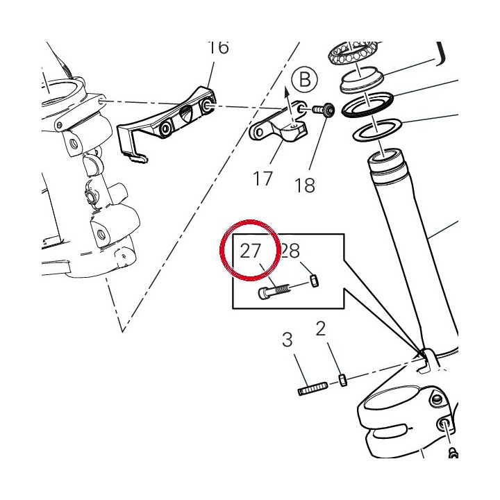 Vis tcei M8X30 77151278B — réf. 77151278B | Ducati Store