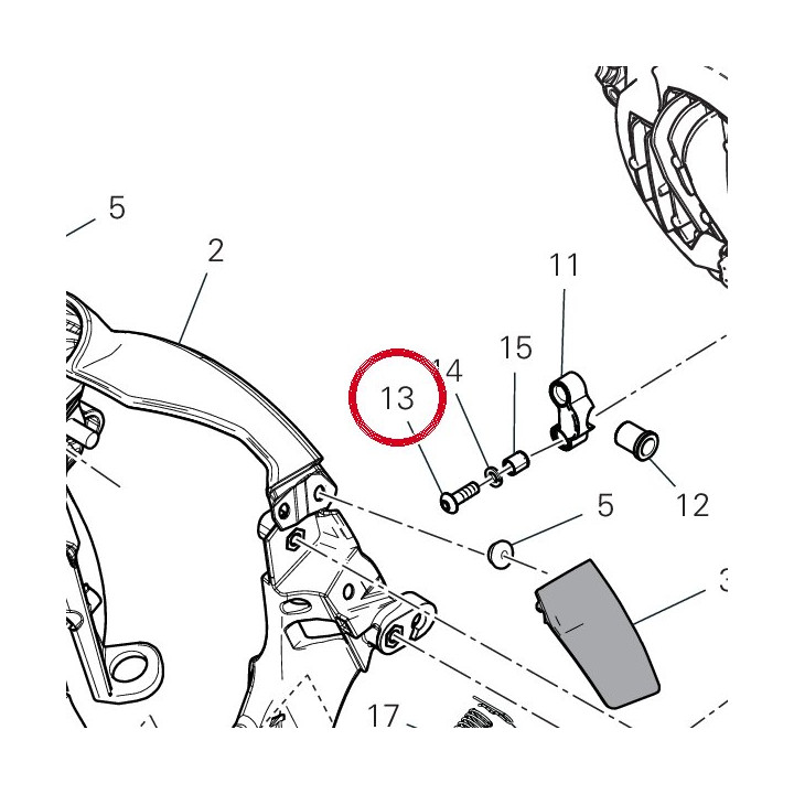 Vis tbei M5X16 77510171A — réf. 77510171A | Ducati Store