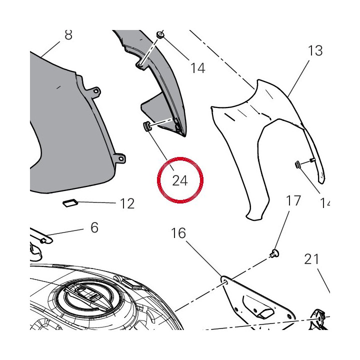 Caoutchouc 76410901A — réf. 76410901A | Ducati Store