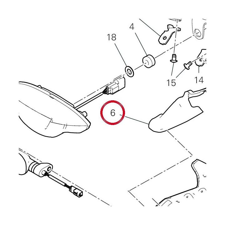 Support supérieur gauche — réf. 8291R171B | Ducati Store