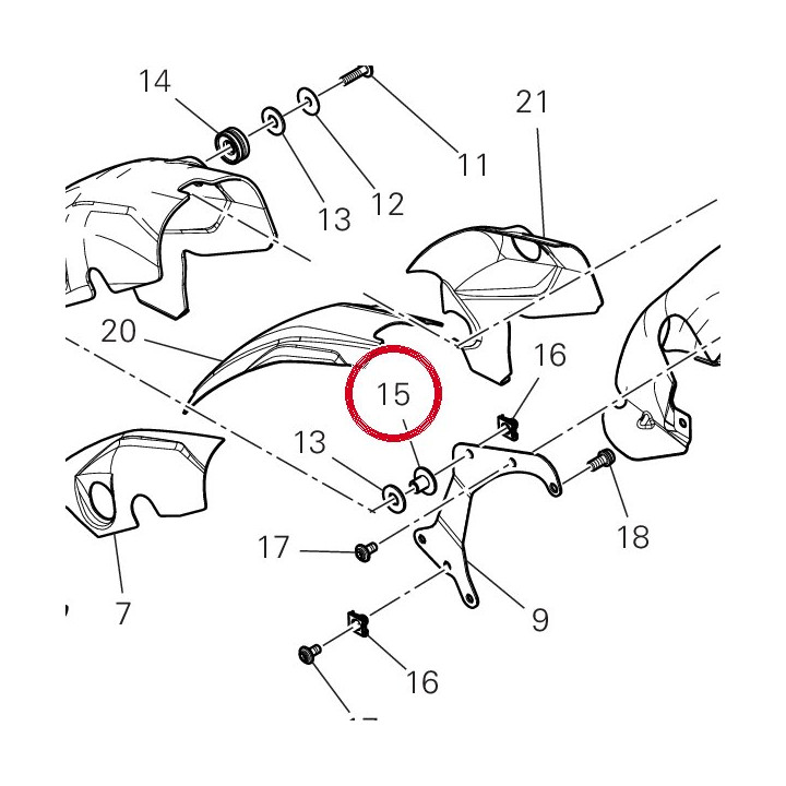 Entretoise 71614102AB — réf. 71614102AB | Ducati Store