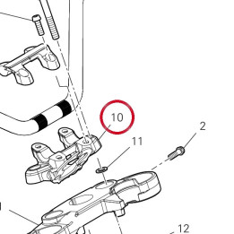 Cavalier guidon, inférieur — réf. 36016231AA | Ducati Store