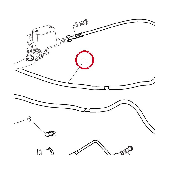 Durite maître cylindre av — réf. 61812021C | Ducati Store