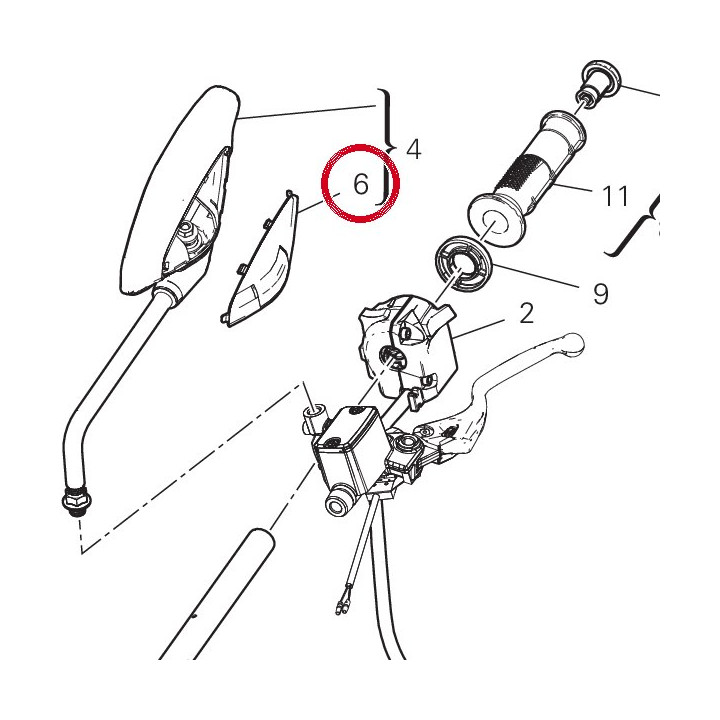 Couvercle gauche 24715051A — réf. 24715051A | Ducati Store