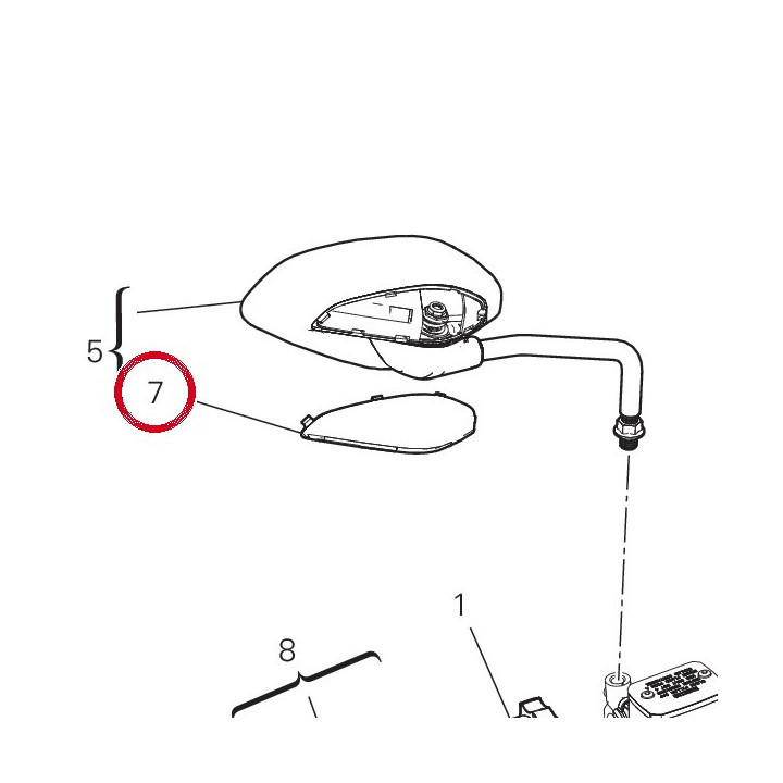 Couvercle droit 24715041A — réf. 24715041A | Ducati Store
