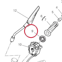 Entretoise poignée gauche — réf. 71316171A | Ducati Store