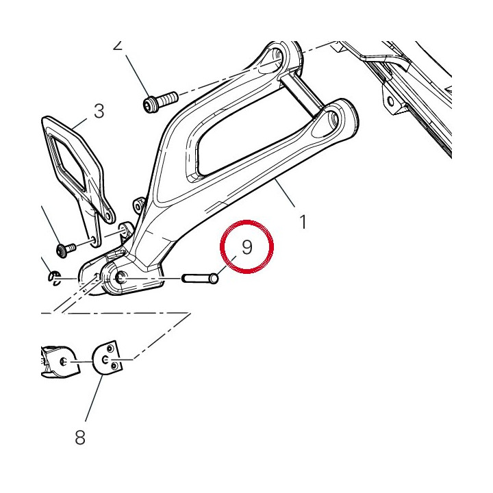 Pivot Repose-Pieds 82110901B — réf. 82110901B | Ducati Store