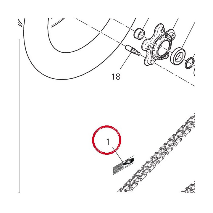 Decalcomanie réglage chaîne — réf. 43315161A | Ducati Store