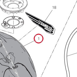 Réservoir carburant — réf. 58613181DA | Ducati Store