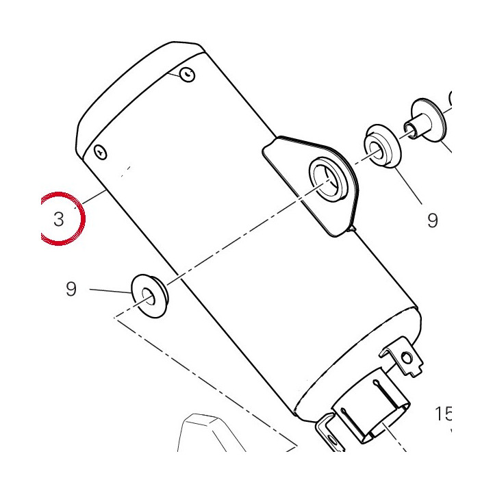 Silencieux 57315872CA — réf. 57315872CA | Ducati Store