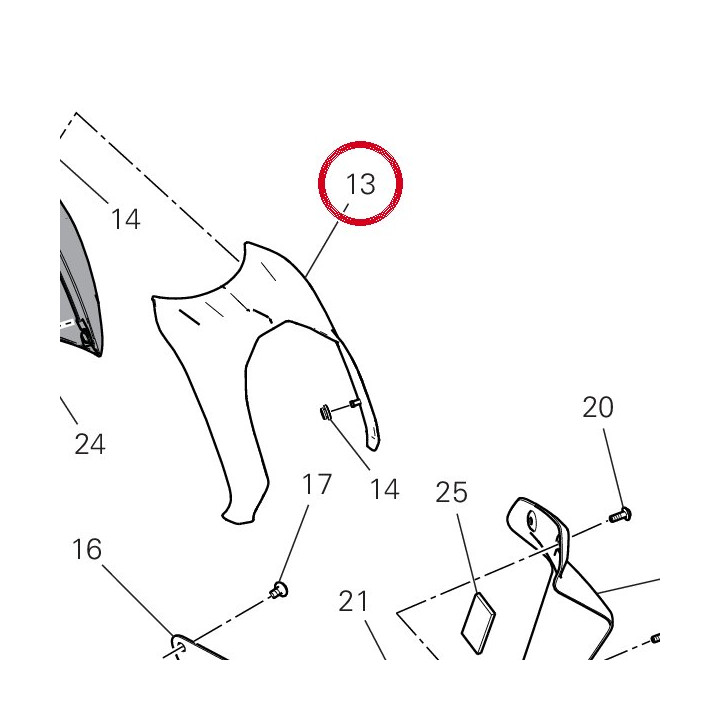Upper tank protection — réf. 4601R221A | Ducati Store