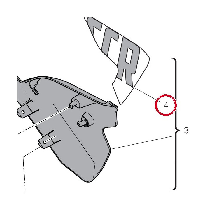 Decalcomanie Porte-Numero — réf. 4381H401A | Ducati Store
