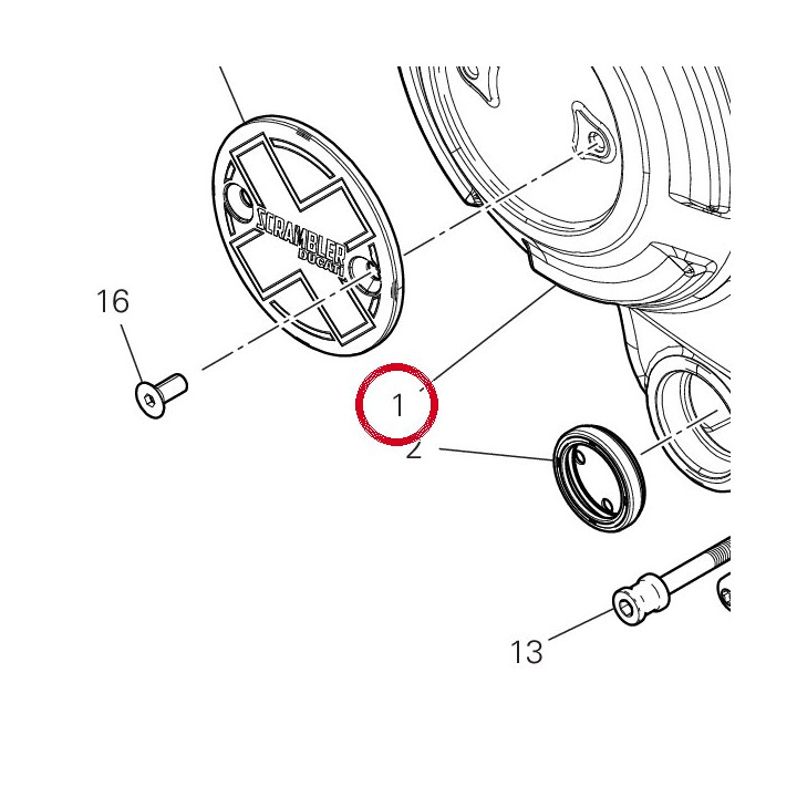 Couvercle embrayage — réf. 24311701AY | Ducati Store