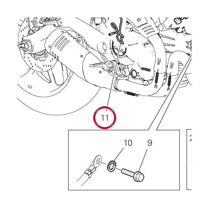 Faisceau arrière 500 h/g — réf. 5101E251B | Ducati Store