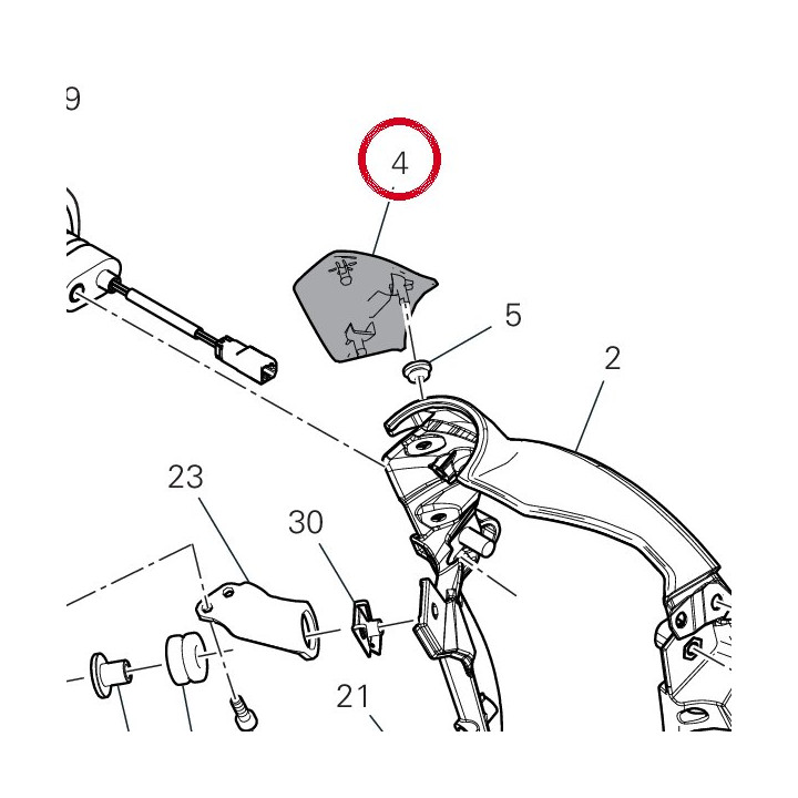 Couvercle gauche 4601N181AB — réf. 4601N181AB | Ducati Store