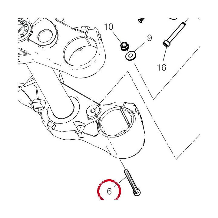 Vis tcei M6X55 77150768B — réf. 77150768B | Ducati Store