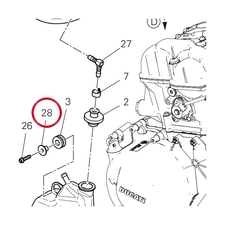Entretoise 71615151AA — réf. 71615151AA | Ducati Store