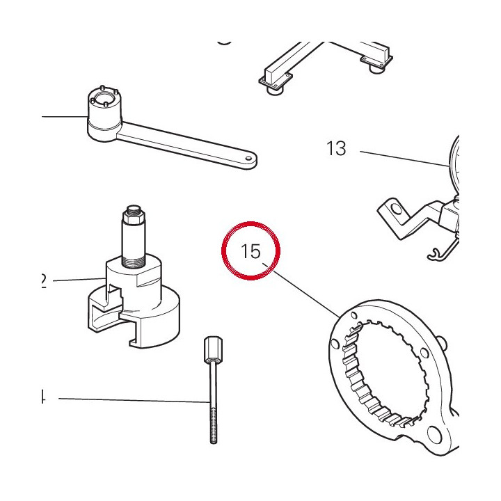 Clé mantien tambour cloche — réf. 887132556 | Ducati Store