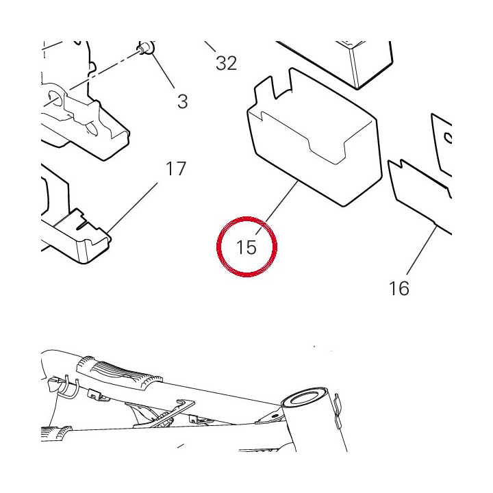 Support batterie 86613791A — réf. 86613791B | Ducati Store