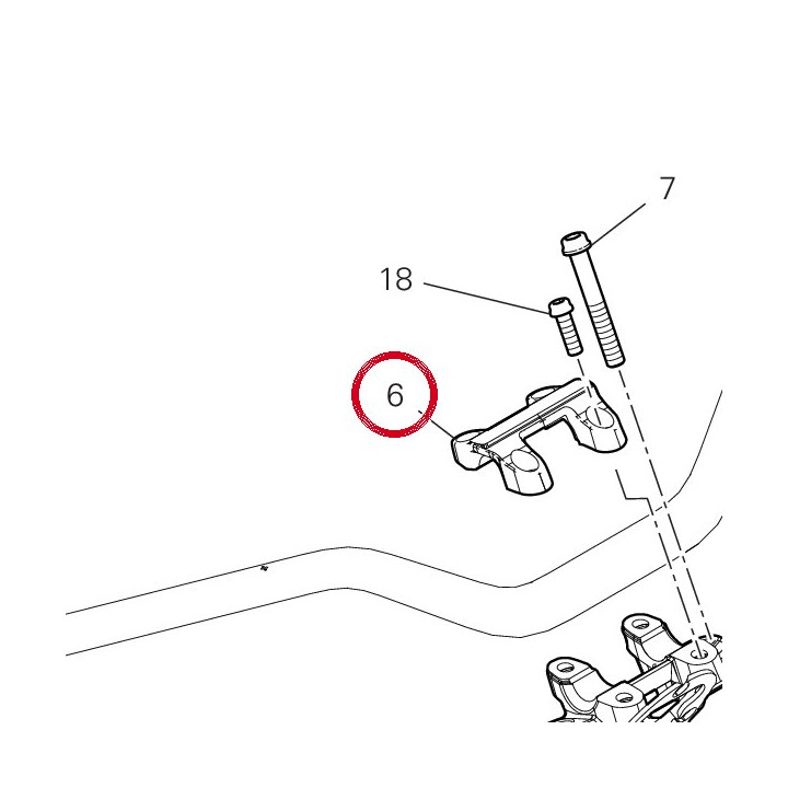 Cavalier guidon, supérieur — réf. 36016411AA | Ducati Store