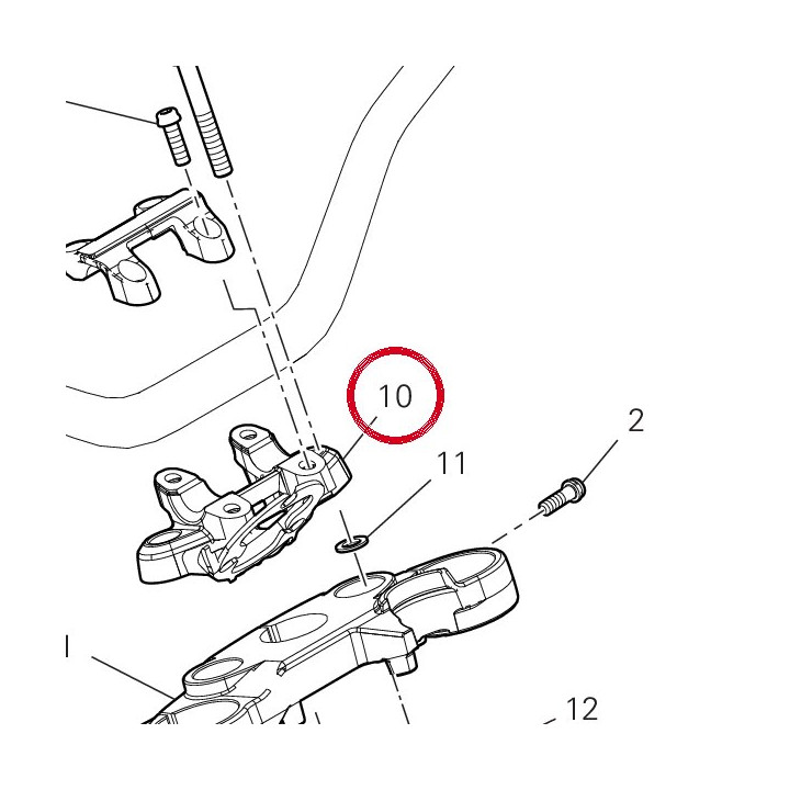 Cavalier guidon, inférieur — réf. 36016341AA | Ducati Store
