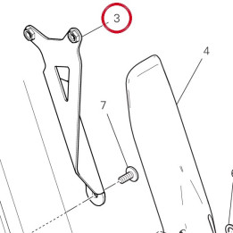 Equerre support Garde-Boue — réf. 8301B031AA | Ducati Store