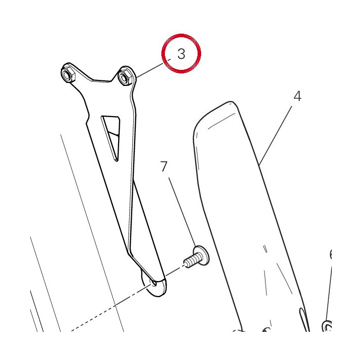 Equerre support Garde-Boue — réf. 8301B031AA | Ducati Store