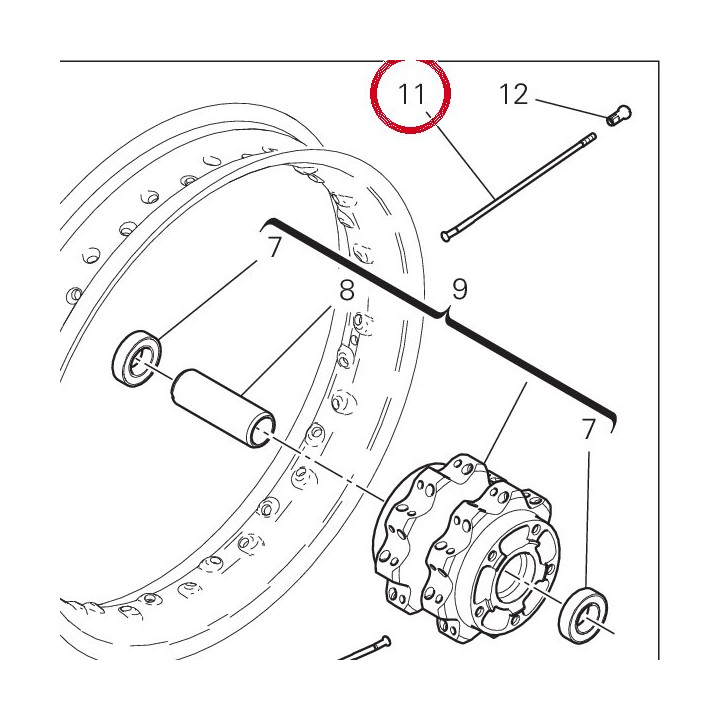 Rayon roue noir 49640041BB — réf. 49640041BB | Ducati Store