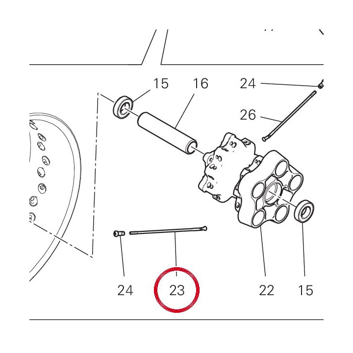 Rayon roue 194 mm — réf. 49640031BB | Ducati Store