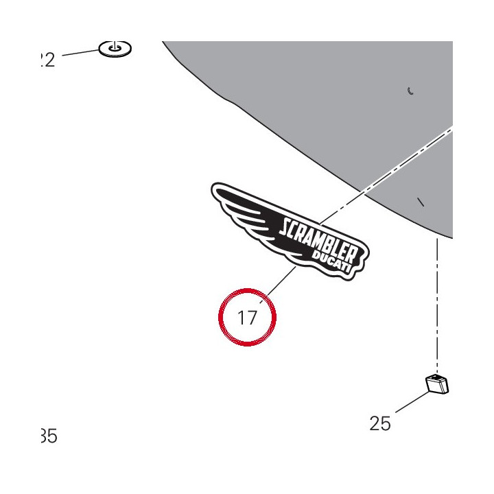 Decalcomanie droite — réf. 4381H141A | Ducati Store