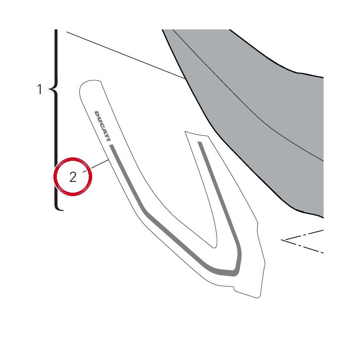 Decalcomanie Porte-Numero — réf. 4381Q031A | Ducati Store