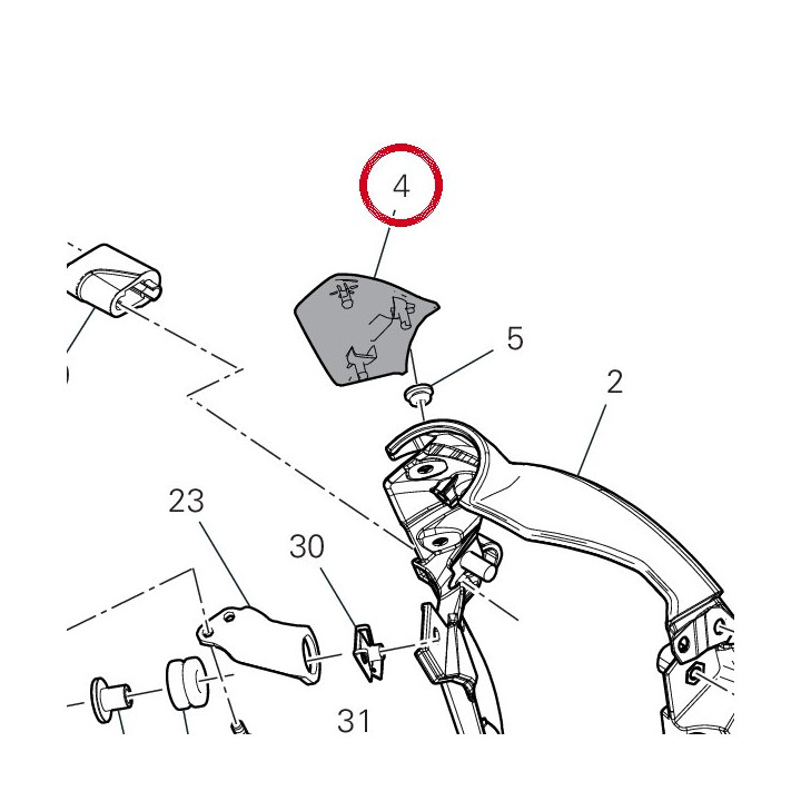 Couvercle gauche 4601N181AD — réf. 4601N181AD | Ducati Store