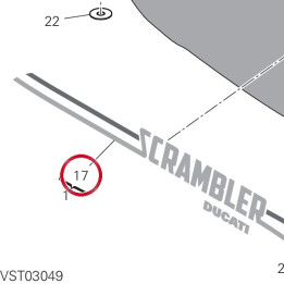 Decalcomanie droite — réf. 4381L131A | Ducati Store