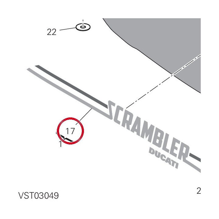Decalcomanie droite — réf. 4381L131A | Ducati Store