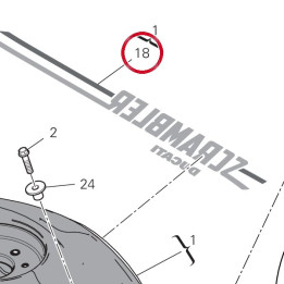 Decalcomanie gauche — réf. 4381L141A | Ducati Store