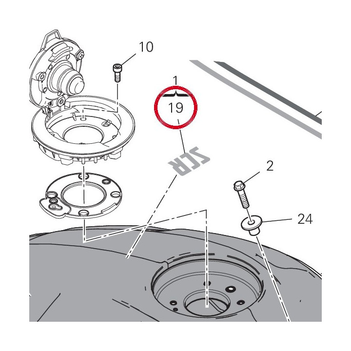 Decalcomanie supérieur — réf. 4381L201A | Ducati Store