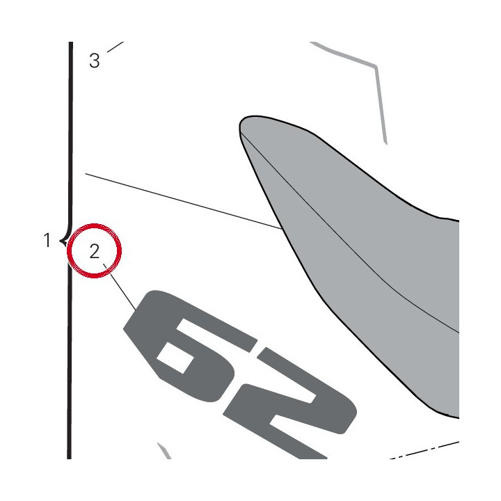 Decalcomanie Porte-Numero — réf. 4381L181A | Ducati Store