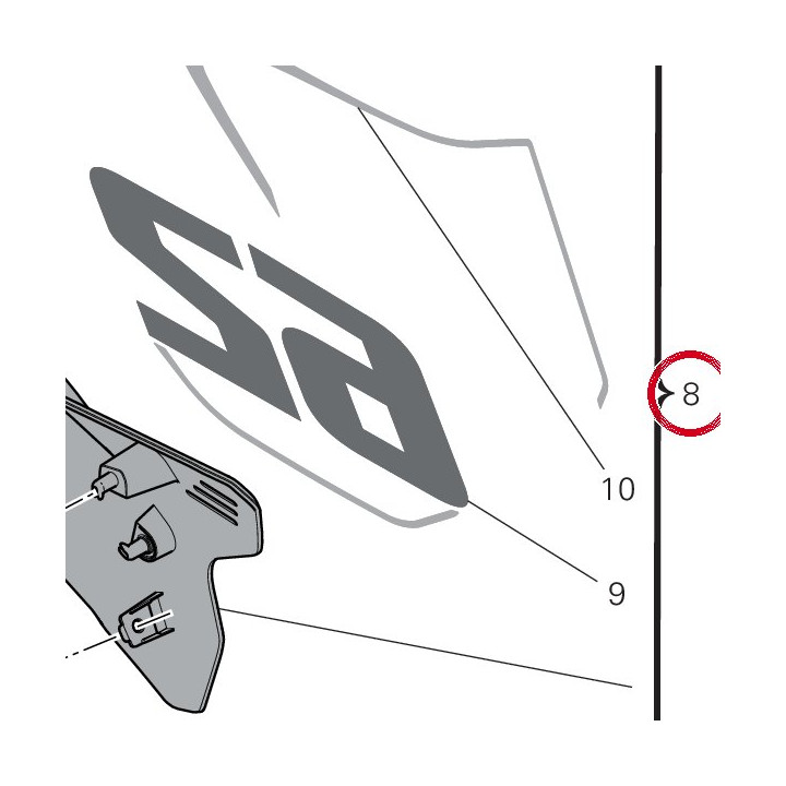 Porte-Numero G. 48217211AC — réf. 48217211AC | Ducati Store