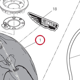 Réservoir carburant — réf. 58613181DD | Ducati Store
