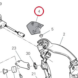 Couvercle gauche 4601N181AF — réf. 4601N181AF | Ducati Store