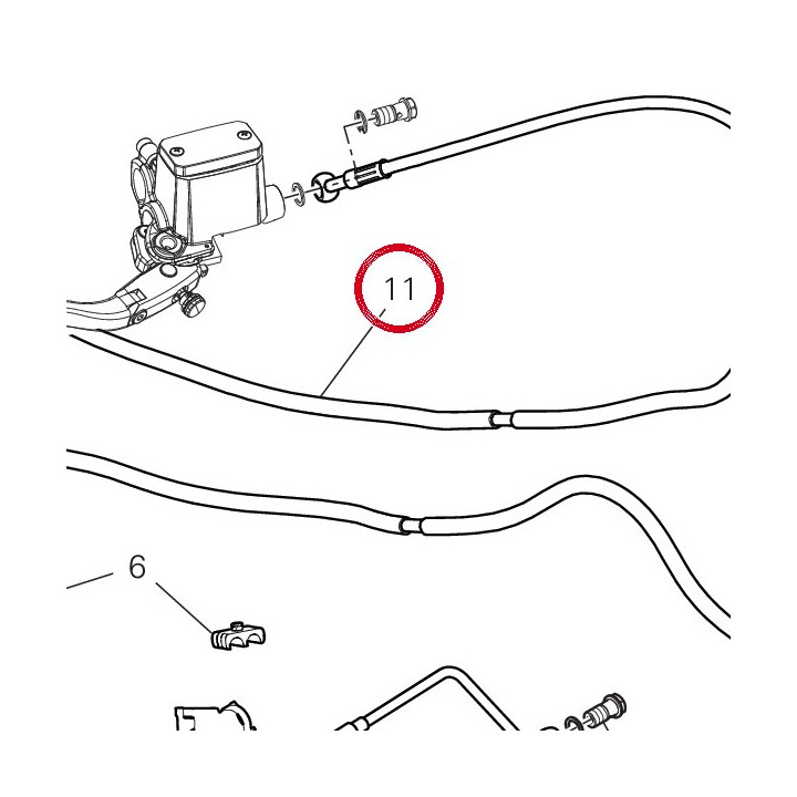 Durite maître cylindre av — réf. 61812022C | Ducati Store