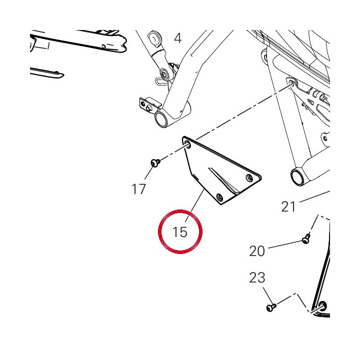 Couvercle droit cadre — réf. 4601S791AA | Ducati Store