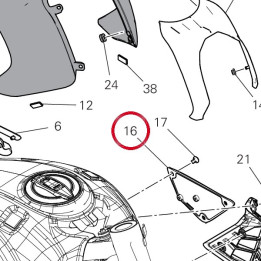 Couvercle gauche cadre — réf. 460PS801AA | Ducati Store