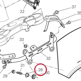 Entretoise 71616771AA — réf. 71616771AA | Ducati Store