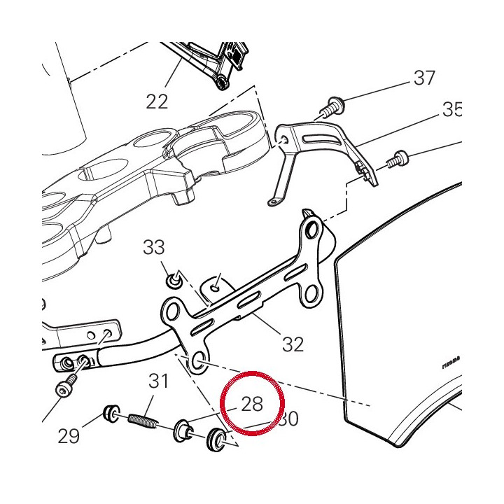 Entretoise 71616771AA — réf. 71616771AA | Ducati Store