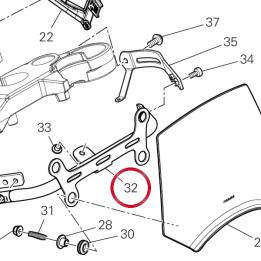 Support cache 8291T461AA — réf. 8291T461AA | Ducati Store