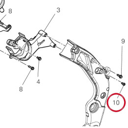 Vis tceir M5X10 din6912 8,8 — réf. 77354713B | Ducati Store